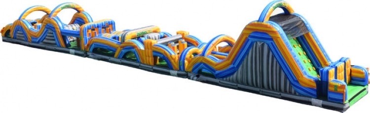 95ft Radical Run Obstacle Course with Climbing wall
